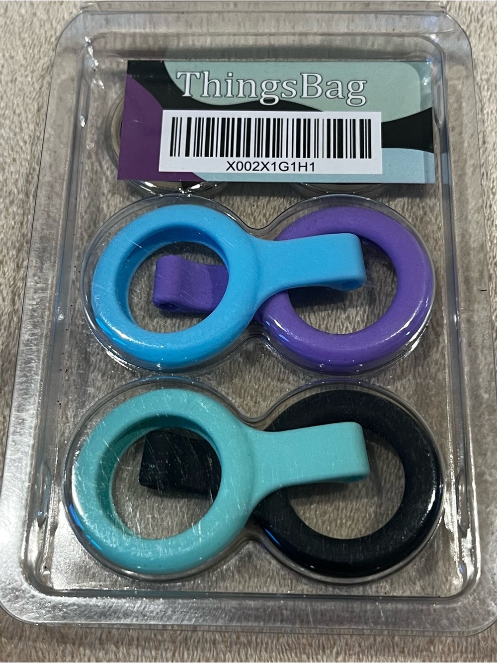 4 Pack AirTag Holder Keychain, Soft Silicone GPS Case